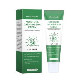 West&Month Tea Tree Refreshing Protective Cream, Outdoor Body Skin Protective Moisturizing Facial Skin Soothing Cream