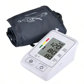 Blood Pressure Monitor Upper Arm Blood Pressure Monitors For Home Use With Bp Cuff, Large Screen Bp Machine, 190 Memory, USB Powered And Battery Power